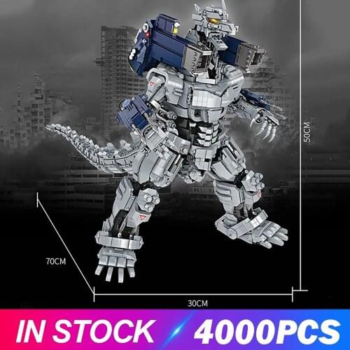 4000pcs MOC Creative Mechanical Tyrannosaurus Giant ​Beast Dragon Monster Giant Beast Model Building Blocks Brick Toys Kids Gift