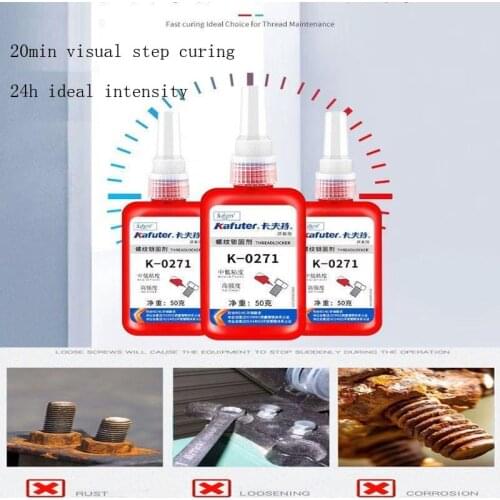 50ml 1pc New Screw Glue Thread Locking Agent Anaerobic Adhesive K-0271 Glue 10ml Oil Resistance Fast Curing Glue Super Glue