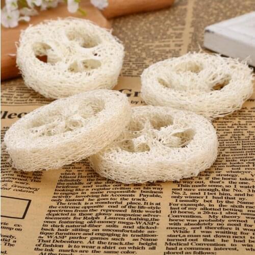 7cm Natural Loofah Slices Handmade DIY Loofah Soap Tools Cleaner Sponge Scrubber Facial Soap Holder LX5781