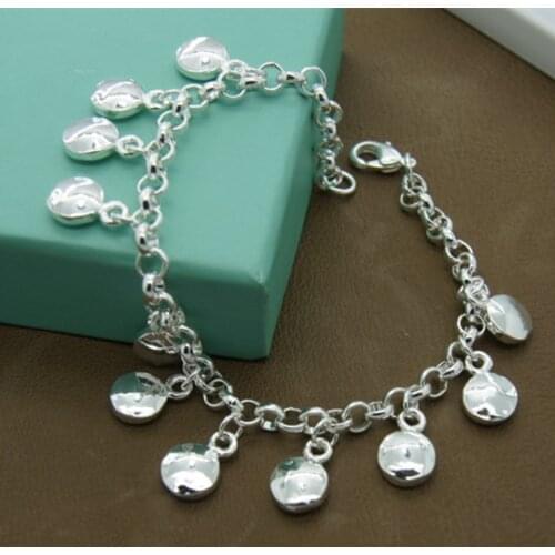 925 Sterling Silver Bracelet Fashion Jewelry Multiple Quantities Pea Bracelet For Women Girl Gift