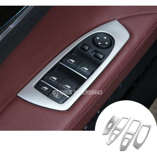 For BMW 7 Series F01 F02 Interior Door Window Switch Button Cover Trim 2009-2015 4pcs Car Accessories Interior Car Decor