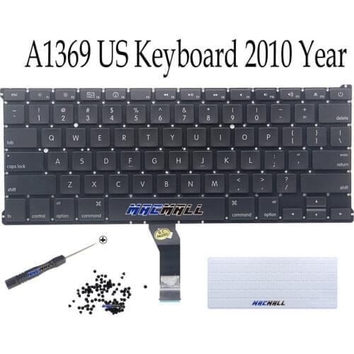 For Macbook Air 13" A1369 A1466 2010 Years US Keyboard + Keyboard Cover + Screws