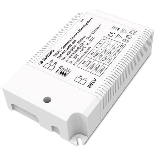 45W 500/700/900/1050mA Triac Constant Current Dimmable Driver EUP45T-1WMC-0L