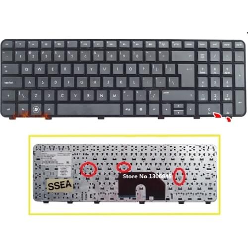 SSEA New UI Keyboard English For HP Pavilion DV6 DV6T DV6-6000 DV6-6100 DV6-6200 DV6-6b00 dv6-6c00 Laptop black Keyboard