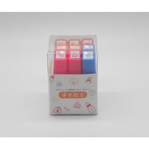 KODOMO NO KAO Mini Self-inking Stamp Set for Handbook Schedule Japan