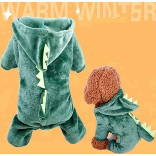 Chihuahua Suit Dog Overalls Fancy Clothes Jumpsuit For Dogs Pet Cosplay Ropa Para Chihuahua Cute Dinosaur Fleece Costume Apparel