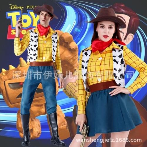 Disney Halloween Cosplay Costume Toy Story Hu Di Couple Costume Western Cowboy Male and Female Party Stage Costume