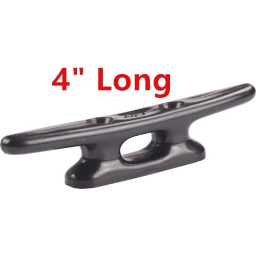 Marine Boat Cleat 100mm 4" / 6" Light-Duty Black Nylon /Plastic Base Cleat - Marine /Boat/ YACHT/SAILING