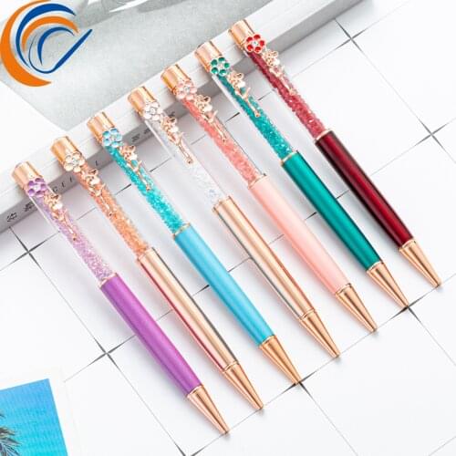 Metal Crystal Pen 11 Pcs Per Set Weddinggift Diamond Pen Cute Kawaii Girl Gift Pens Kawaii Japanese Style School Supplies