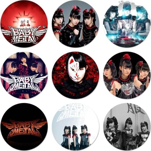 58mm Babymetal Japanese girl idol metal band Icons Pins Badge Decoration Brooches Metal Badges For Clothes Backpack Decoration