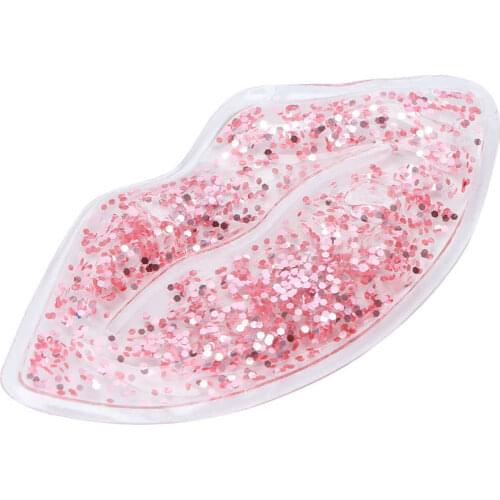 Reusable Lip Shape Ice Pack Hot Cold Compress Gel Facial Care Lip Mask Anti-Swelling Pain Relief Patch