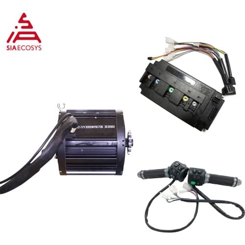 QSmotor 138 3kw 5kw 72V 100KPH Mid drive motor with motor controller and Z6 throttle power train kits