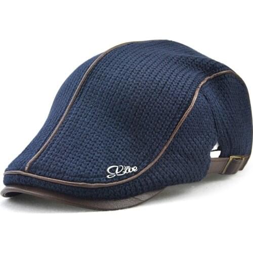 High Quality Knitted Beret Men Autumn Winter Hat for Man Hat Gentleman Cap