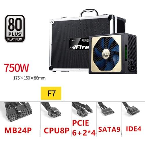 New Original PSU For Great Wall Fire Full Module 80plus Platinum Silence Power Supply 750W Power Supply F7 G-750(92+)