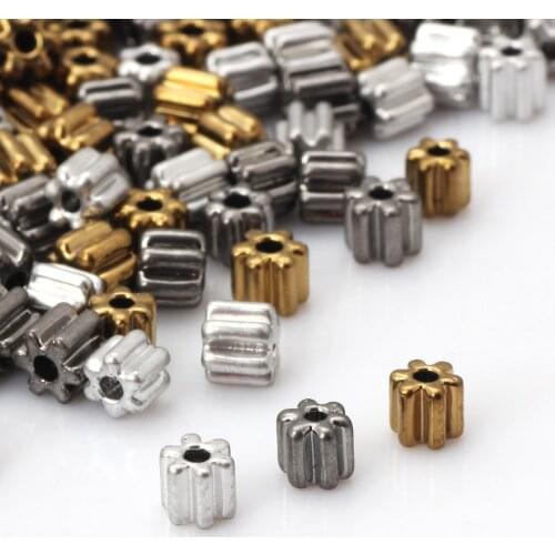 OlingArt 4MM 40g/lot plating Silver color /gold/grey Gear shape Glass Seed Beads DIY Necklaces/bracelets/earrings jewelry making