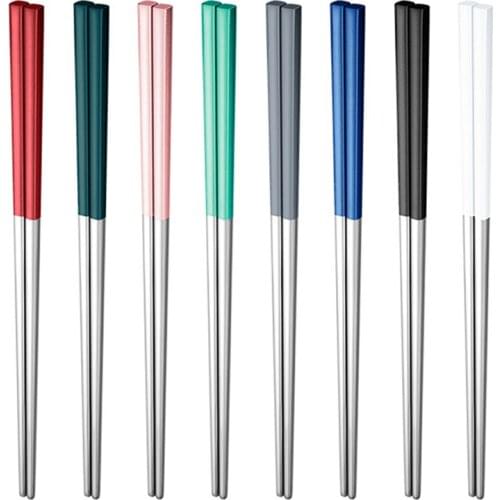 30 Pairs Colorful Reusable 304 Stainless Steel Chopsticks Metal Chop Sticks Used For Rice Sushi Dinnerware Wholesale X2