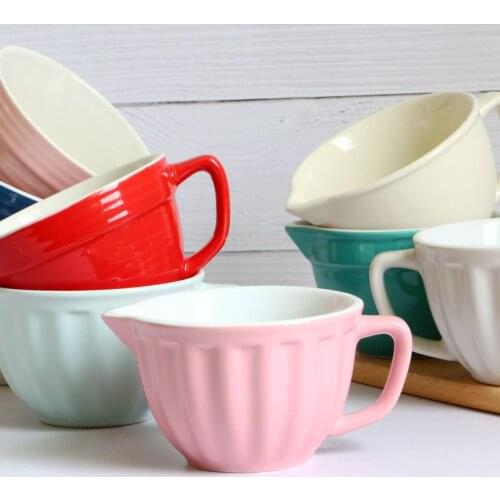 Tableware ceramic Bowl Fruit Soup Salad Housewares kitchen milk jug egg Mixing bowl coffee mugs cup frothing jugs