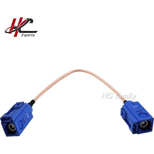RG316 15cm 6in GPS BLUE Fakra C Female jack to Fakra C Female jack FAKRA Automotive RF cable