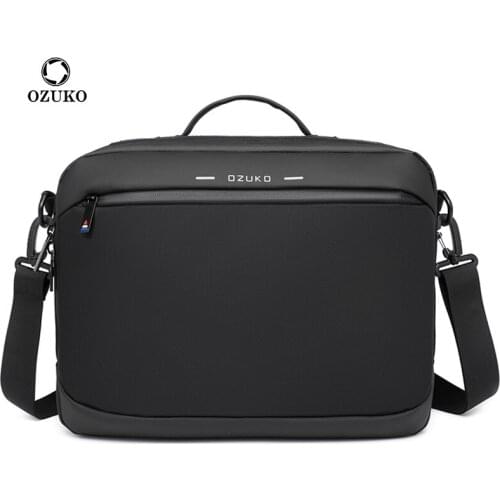 OZUKO Mens Casual Briefcase Man Business Shoulder Messenger Bag men Laptop 15.6 Inch Handbag male Messenger Crossbody Bags New