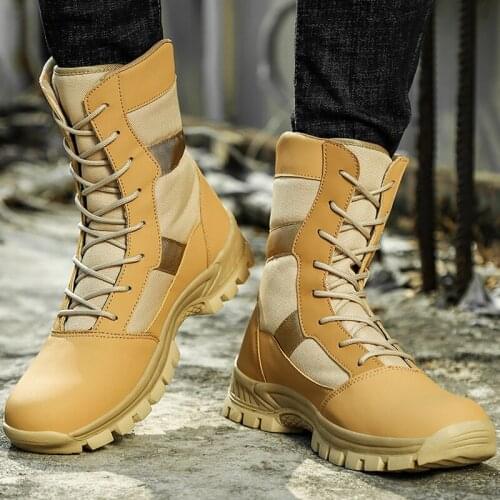 High-top Outdoor Desert Boots Men Special Forces Tactical Boots Camouflage Military Boots Hiking Shoes Combat Boots Winter Shoes