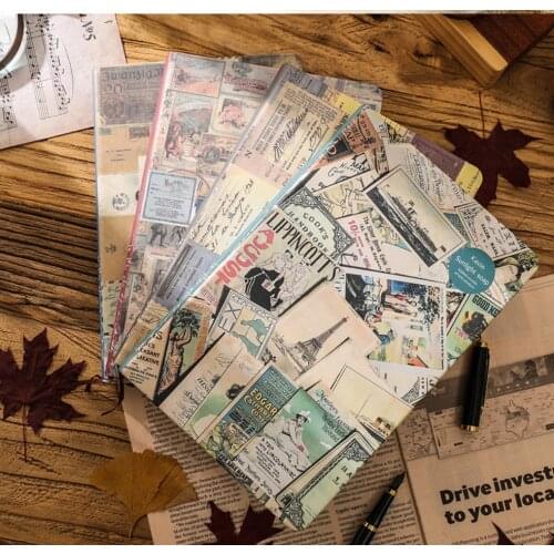 100p a5 European Retro Diary Kraft Paper Color Page Notebook Time Nostalgic Mood British Agenda 2021 2022 School Stationery