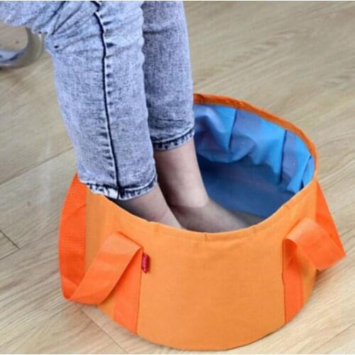 2PCS Portable Outdoor Travel Folding Camping Washbasin Foot Bath Tub Sink Washing Bag Water bucket 15L Pedicure Tub