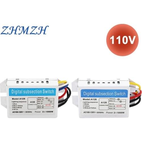 ZHMZH 2 Ways 3 Ways Digital Subsection Switch for Ceiling Light 2/3 Road Independence Control Section Switch Piecewise Switch