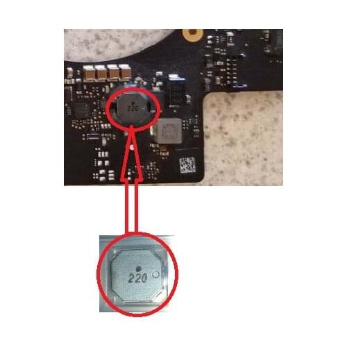 30pcs/lot LCD backlight coil inductor 220 For MacBook Pro 15" A1398 13" A1425 A1502 L7710 (L9710) 22UH-20%-2.4A-0.105OHM