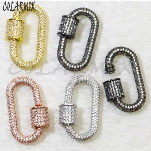 5pcs whole crystal clasp for pendants necklace accessories screw clasp for necklace crystal clasp for jewelry making 5865