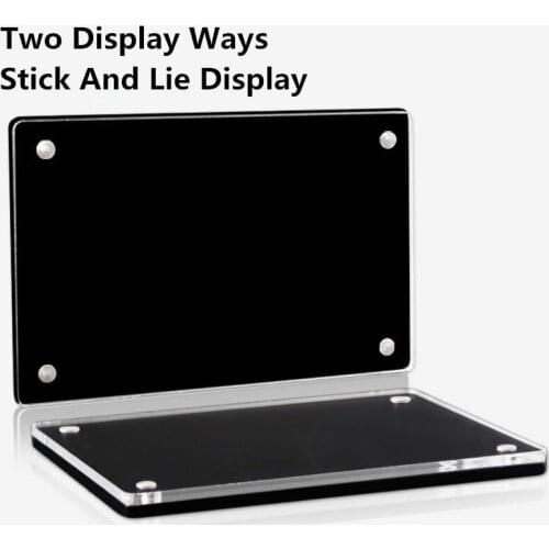 8*12cm Acrylic Sign Holder Wall Mount Frame with 3M Tape Adhesive Poster Frames Plastic For Office, Home, Restaurant