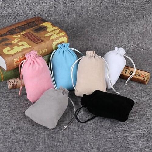 Wholesale drawstring velvet bag pouch for mobile phone HDD accessories gift jewelry storage and packaging
