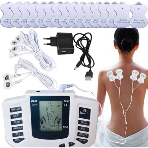 Russian Version Electronic Body Slimming Pulse Massage for Muscle Relax Pain Relief Stimulator Tens Acupuncture Therapy Mach