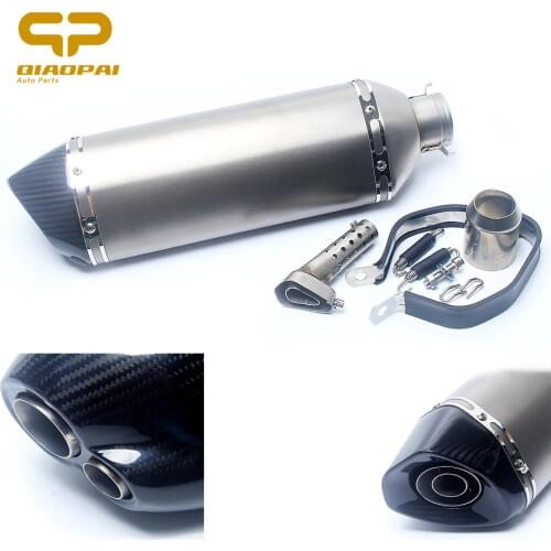 Muffler Exhaust Motorcycle Carbon Exhaust Pipe Muffler Clamp For Honda CBR300 CBR500 Yamaha MT07 MT09 Kawasaki Z250 Z800 Z750