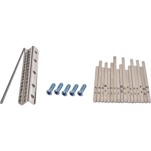 Exquisite Steel Keys DIY Kits for 17 Keys Thumb Piano Kalimba Replacement Parts
