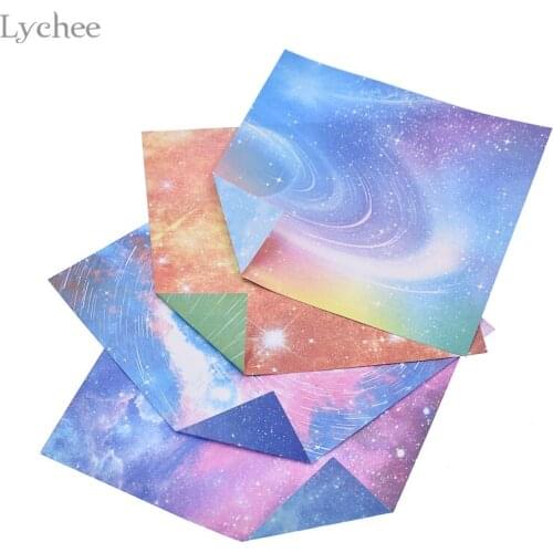 Lychee Life Universe Starry Double Side Origami Paper DIY Kids Folded Craft Paper Handmade Folding Paper Scrapbooking Craft