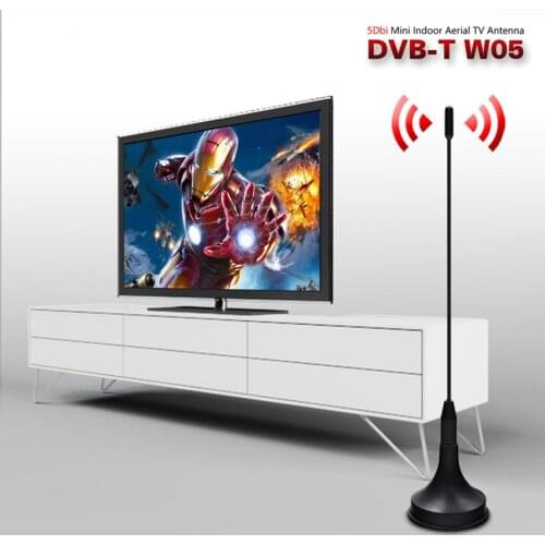 5dBi Magnetic DVB-T Antenna Indoor HD TV Receiving Antenna Aerial Booster Digital TV Receiver For DVB-T Sucker Antenna TV Box