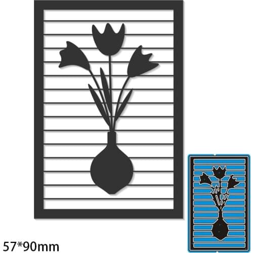 57*90mm FLOWER RECTANGLE New Metal Cutting Dies for decor card DIY Scrapbooking stencil Paper Album template Dies