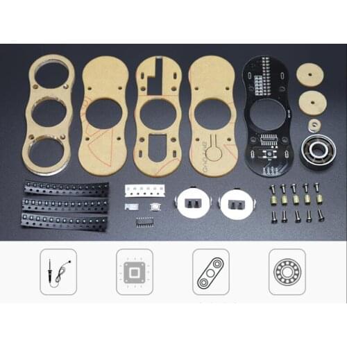 Single chip microcomputer DIY LED fingertip gyro parts acrylic shell display pattern programmable