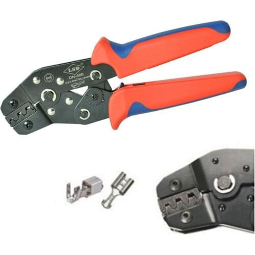 Mini ratchet crimping tools for non-insulated open plug connector AWG26-16 Tab terminal contact crimper DN-48B(SN-48B) multitool