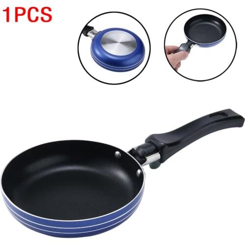 Mini Breakfast Cooking Pan Non-stick Frying Pan Egg Omelet Pancake Round Frypan Pot Sausages Burgers Vegetables Pan Portable