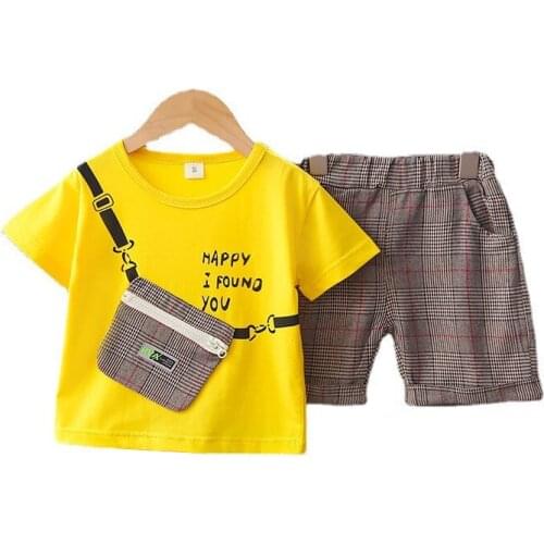 Fashion Summer Baby Girl Clothes Suit New Children Boys Cotton T-Shirt Shorts 2Pcs/Sets Toddler Casual Clothing Kids Tracksuits