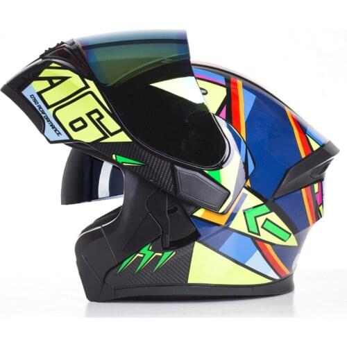 Capacete De Moto Male Rcycle Personality Cool Motorcycle Full Helmet Full Female Four Seasons Winter Sports Car Helmet