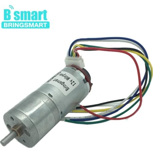 JGA25-371 12V DC Gear Motor Encoder 18-1930RPM Support CW CCW Reversed Speed Control Electric Motor For DIY Electronic equipment