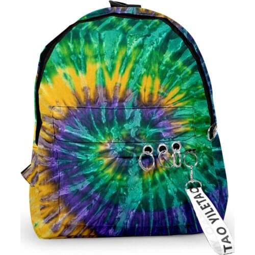 2021 3D Print Backpacks Tie dye Teenager Students School Bags Men/Women Outside Travel Waterproof Oxford Backpack Bags