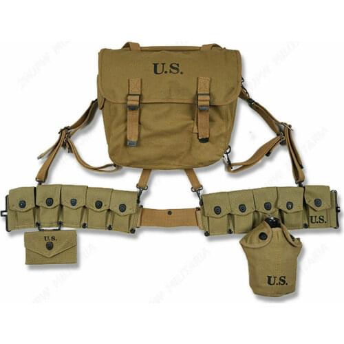 OUTDOORS MILITARY WWII US ARMY SOLDIER M36 BAG BELT FIRST KETTLE X STRAPS POUCH armyshop2008
