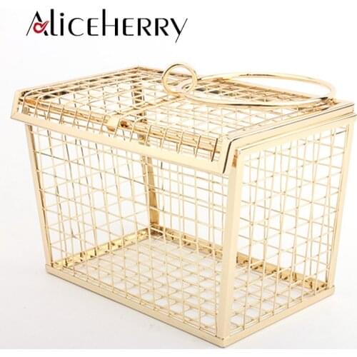 New 2019 Women Gold Clutch Bags Ladies Metal Reticular Evening Bag for Party Day Clutches Luxury Purses and Handbag High Quality
