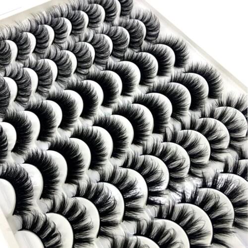 New 30 Pairs 3D Mink Lashes Natural Mink False Eyelashes Dramatic Volume Fake Eyelash Extension Faux Cils Wholesale Makeup Tools