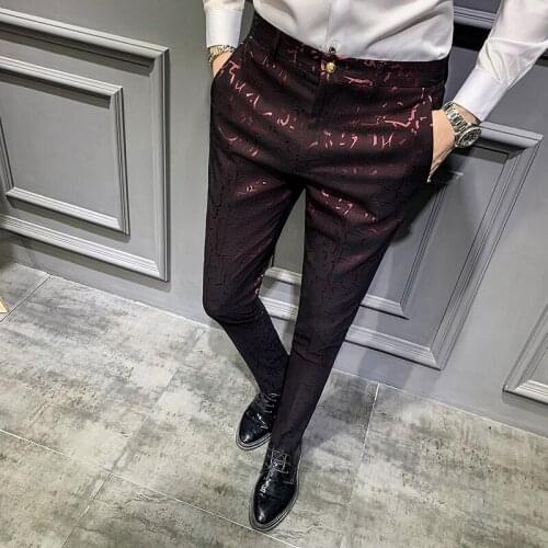Pantalon Hombre 2020 Autumn Social Trousers Mens Pants Perfume Men Dress Pants Slim Fit Casual Mens Trousers Office Vestir