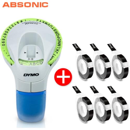 Label Printer for Dymo 12965 Manual Labeling Machine 9mm 3D Embossing Label for Dymo Organizer Xpress Embossing Label Maker