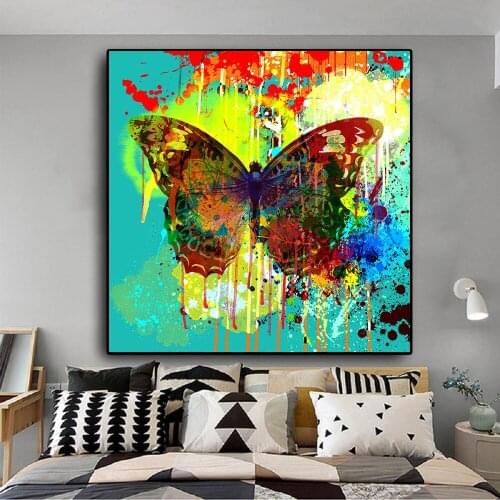Modern Colorful Butterfly Specimen Canvas Paintings Wall Art Picture Home Decorative Butterfly Poster And Prints For Living Room